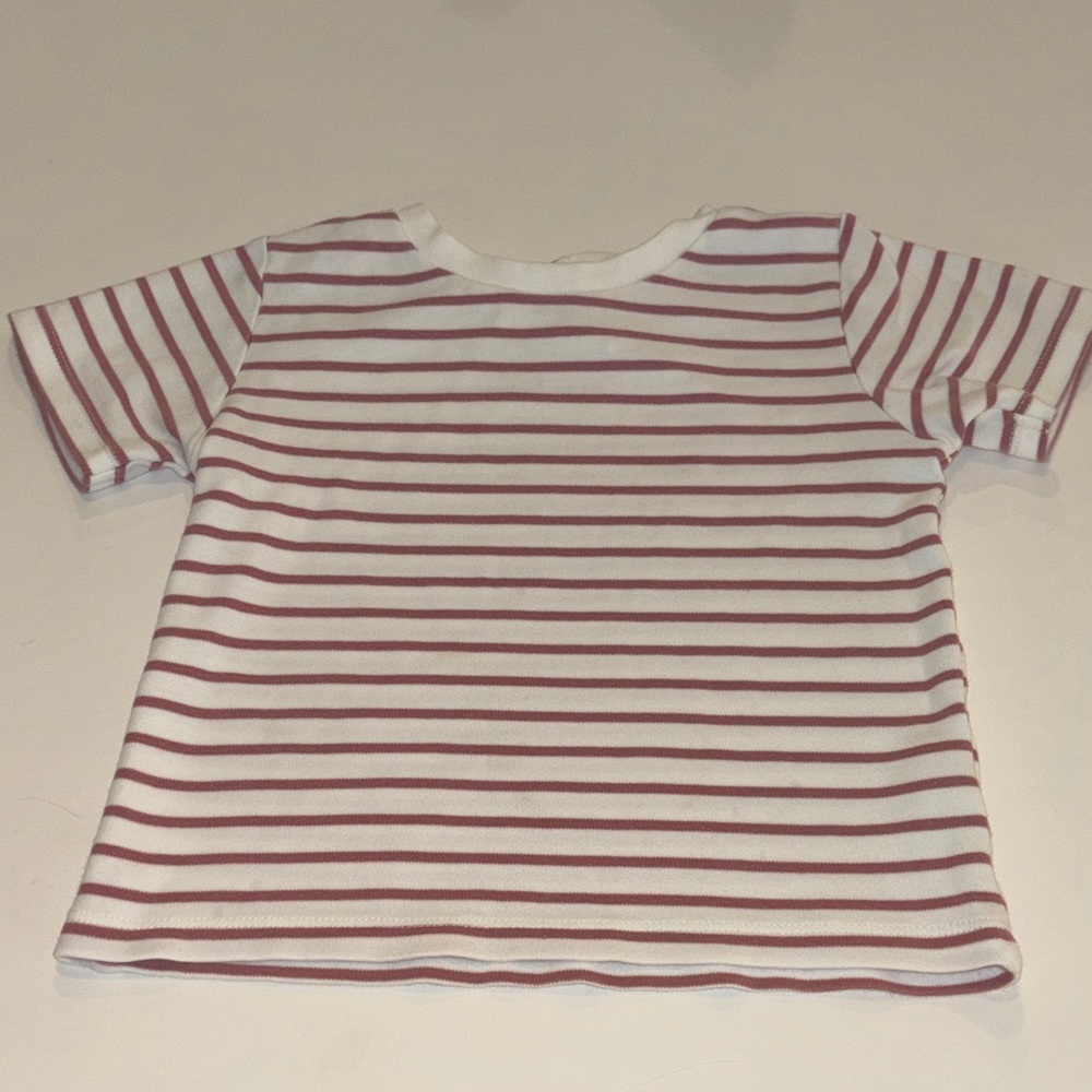 Colored Organics Red and White Striped Tee